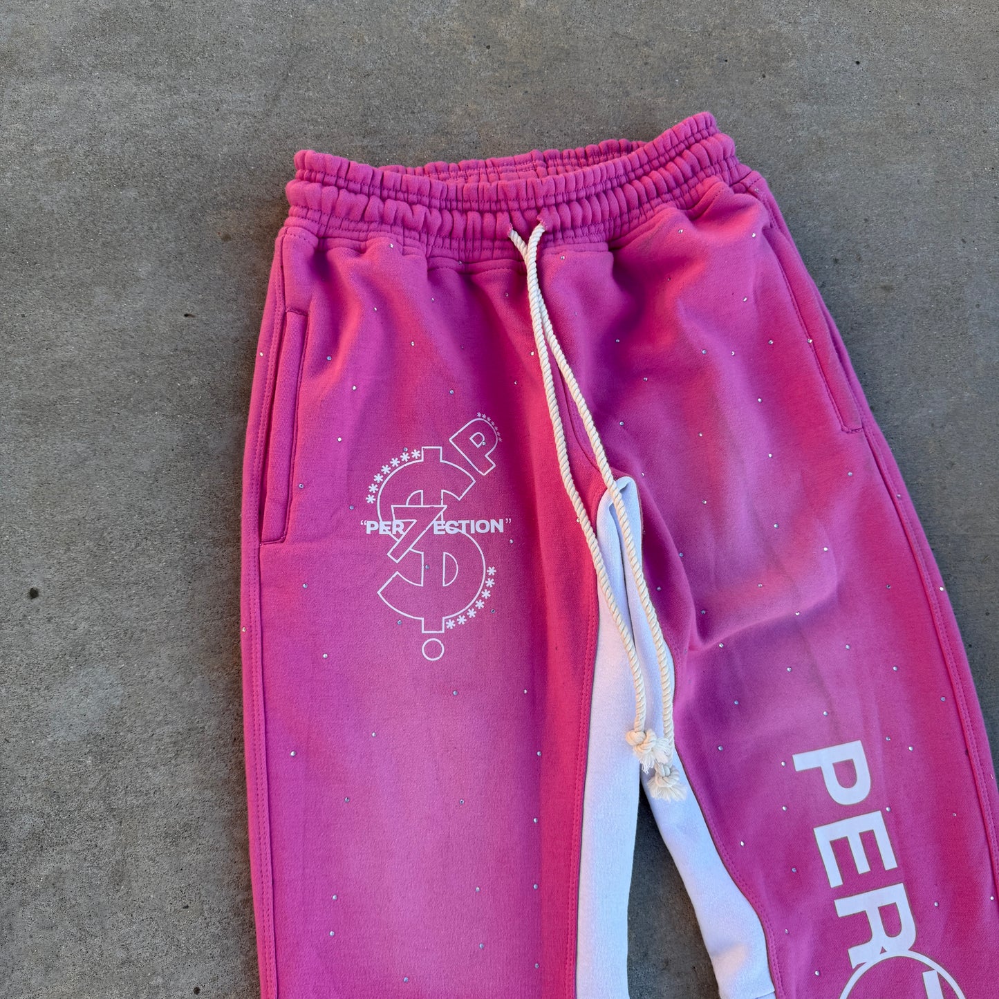 PER7ECTION Pink Flare Sweats