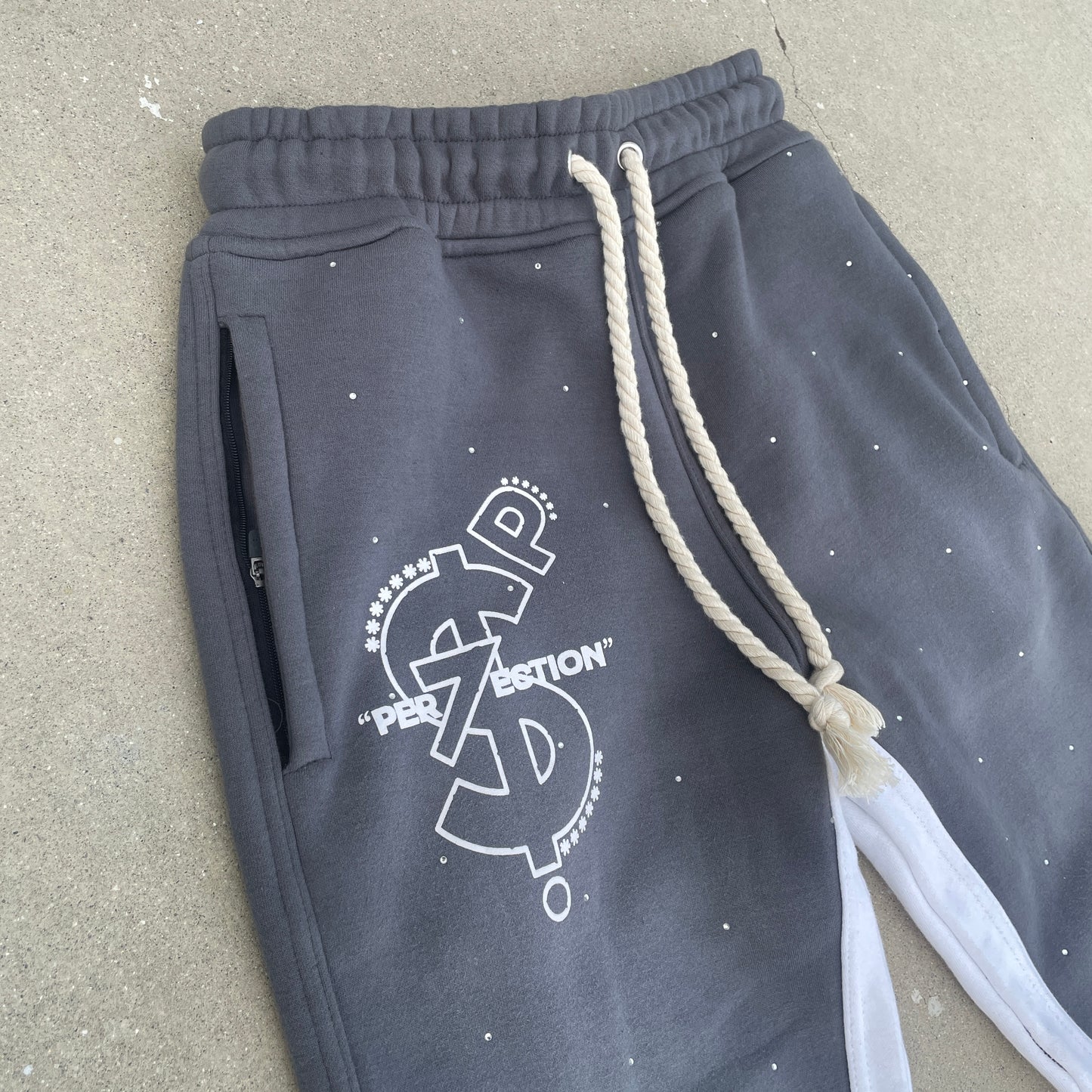 PER7ECTION Grey Flare Sweats
