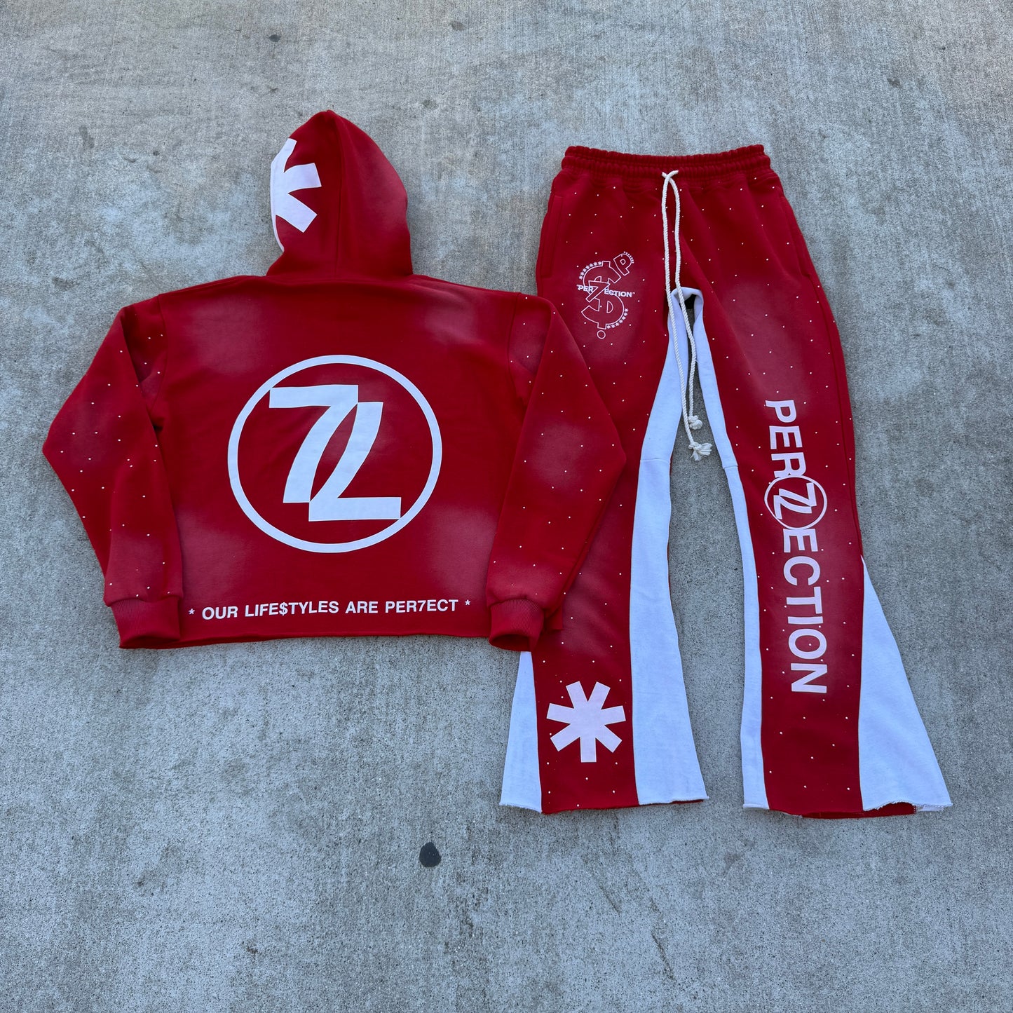 PER7ECTION Red Sweatsuit